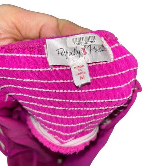 Perfectly Priscilla Women's M Medium Cocktail Mini Dress Spaghetti Straps Bow - Picture 7 of 7